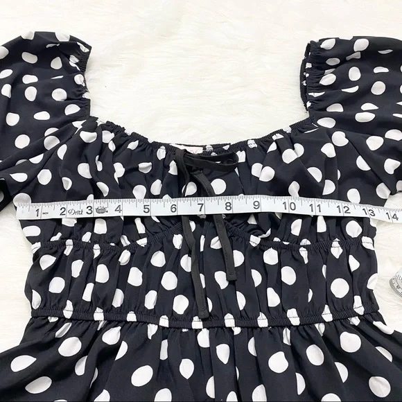 2BELLA Polka Dot Milkmaid Top - Picture 4 of 5